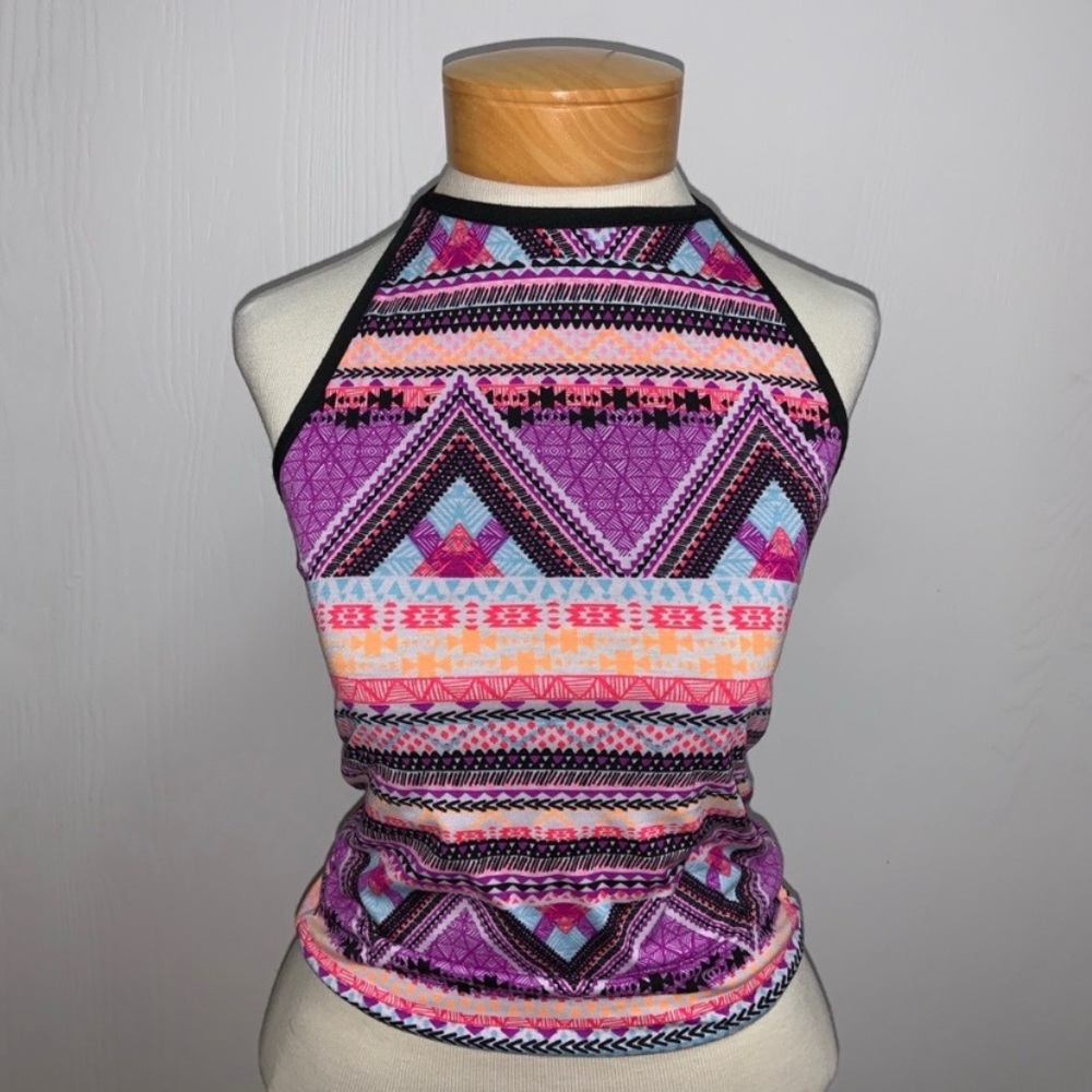 Black & Aztec Print Top - Picture 5 of 7